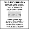 Individuelle quadratische Datumstempel